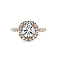 Leia Double Halo Accent Round Diamond Ring