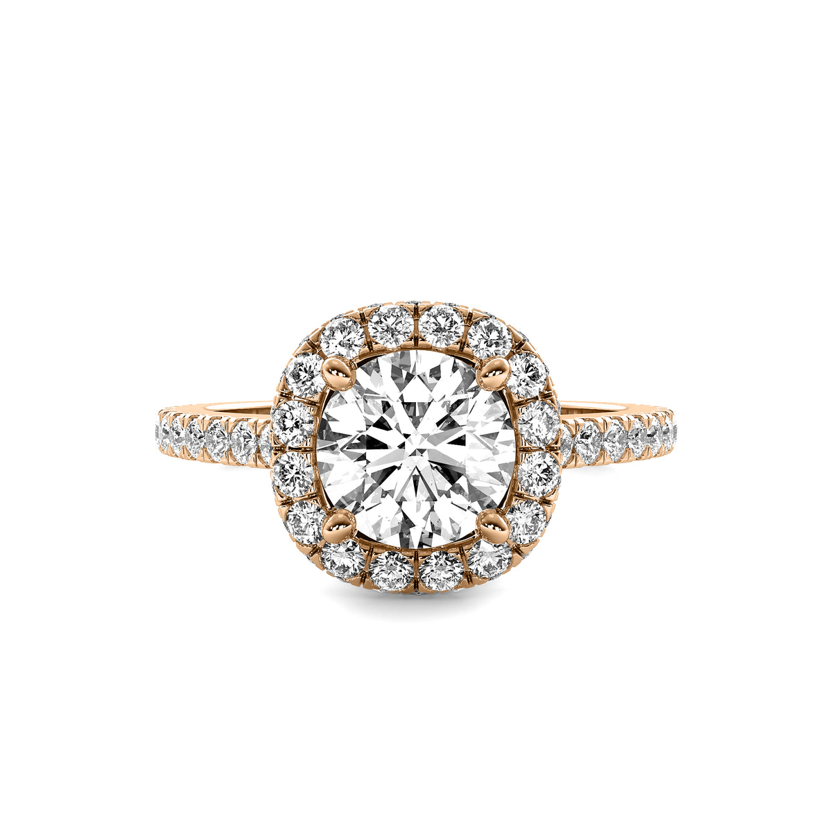 Leia Double Halo Accent Round Diamond Ring