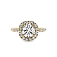 Leia Double Halo Accent Round Diamond Ring
