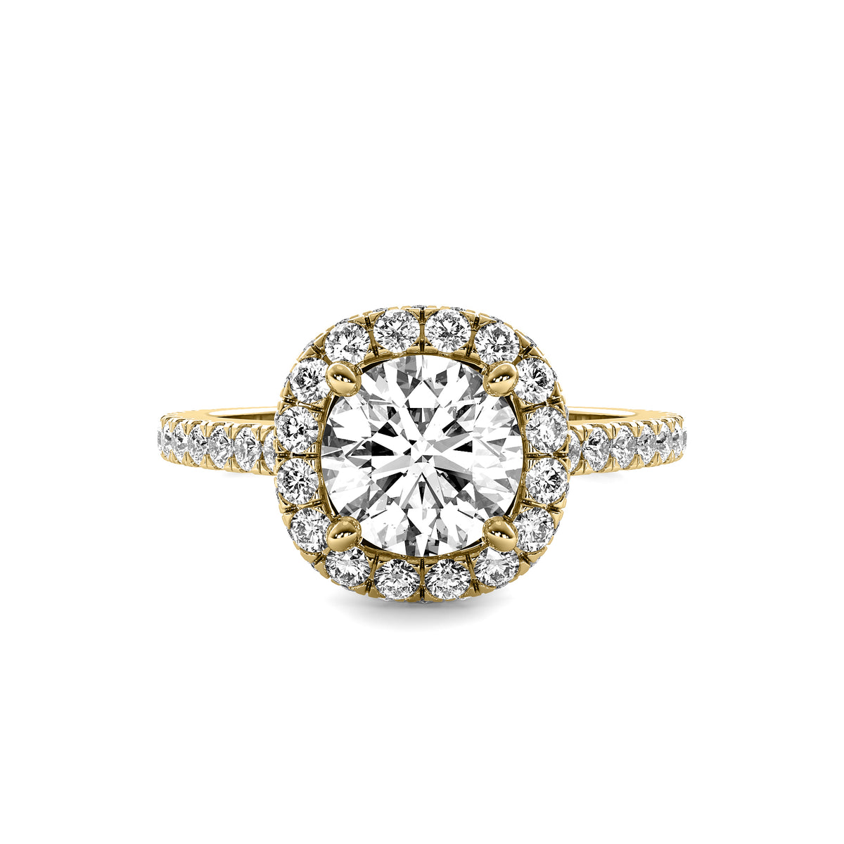 Leia Double Halo Accent Round Diamond Ring