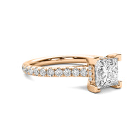 Reverie Princess Solitaire with Hidden Halo and Accent Diamonds
