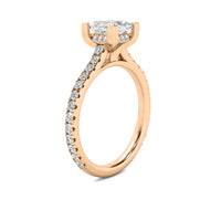 Reverie Princess Solitaire with Hidden Halo and Accent Diamonds