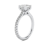 Reverie Princess Solitaire with Hidden Halo and Accent Diamonds