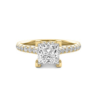 Reverie Princess Solitaire with Hidden Halo and Accent Diamonds
