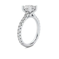 Reverie Princess Solitaire with Hidden Halo and Accent Diamonds