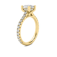 Reverie Princess Solitaire with Hidden Halo and Accent Diamonds