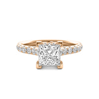 Reverie Princess Solitaire with Hidden Halo and Accent Diamonds
