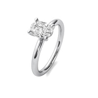 Classic Oval Solitaire Diamond Ring