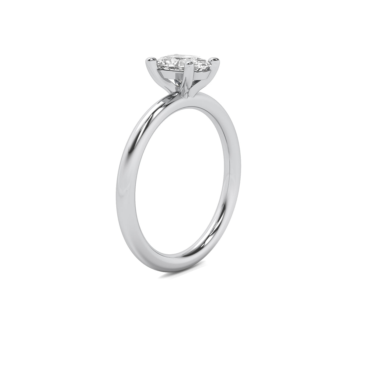 Classic Oval Solitaire Diamond Ring
