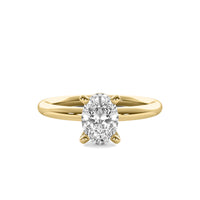Classic Oval Solitaire Diamond Ring