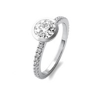 Bezel Accent Round Diamond Ring