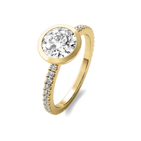 Bezel Accent Round Diamond Ring