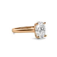 Cathedral Oval Solitaire Diamond Ring