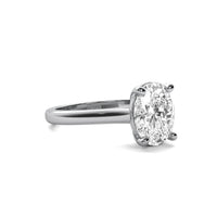 Cathedral Oval Solitaire Diamond Ring