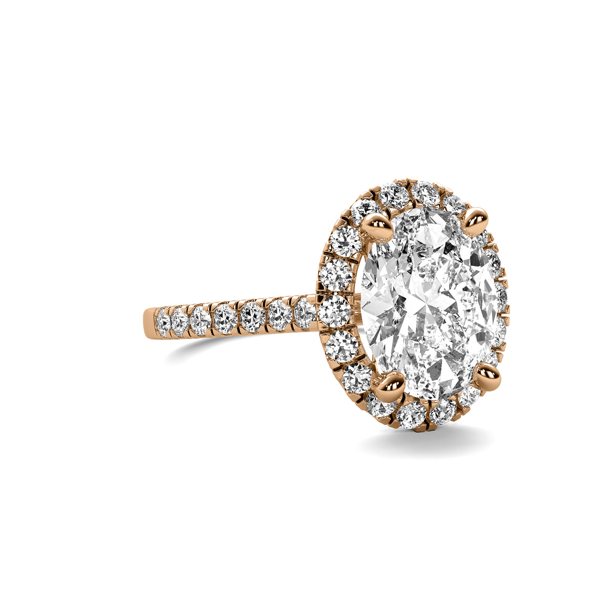 Ava Halo Accent Oval Diamond Ring
