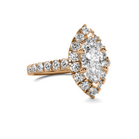 Noelle Halo Accent Marquise Diamond Ring