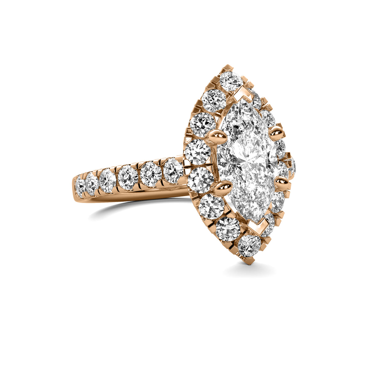 Noelle Halo Accent Marquise Diamond Ring