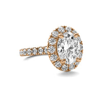 Mia Halo Accent Oval Diamond Ring