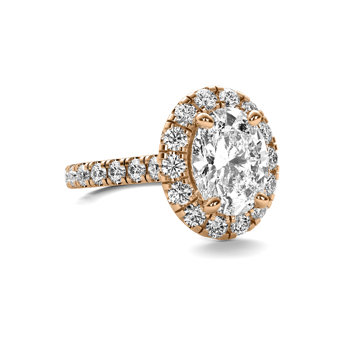Mia Halo Accent Oval Diamond Ring