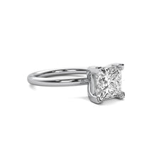 High Set Princess Solitaire Diamond Ring