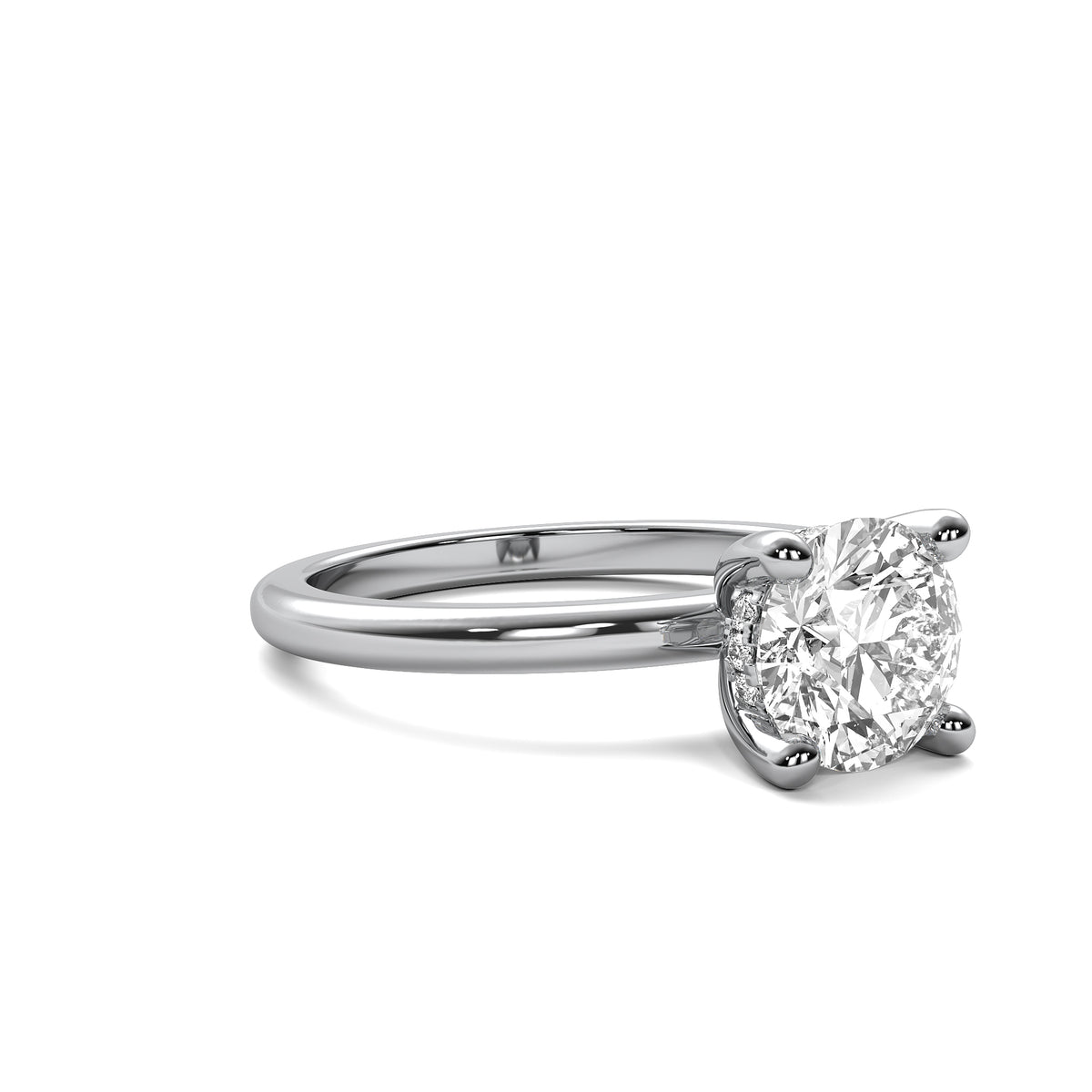 Odette Round Solitaire with Hidden Halo