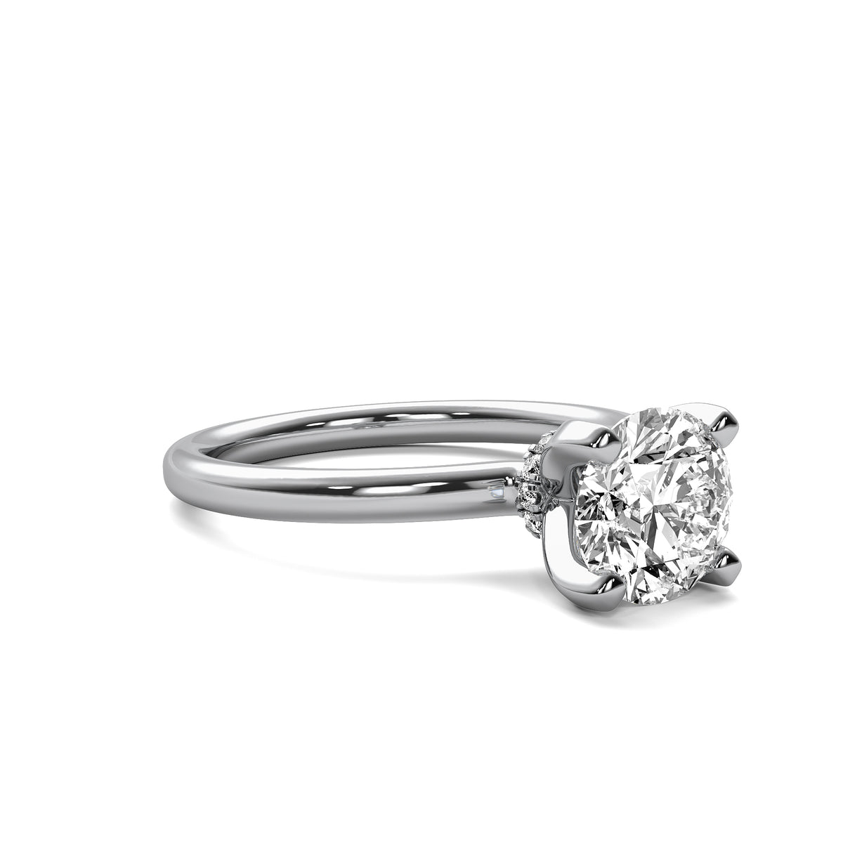 Leonie Round Solitaire with Hidden Halo