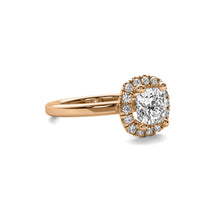 Mira Halo Accent Cushion Diamond Ring