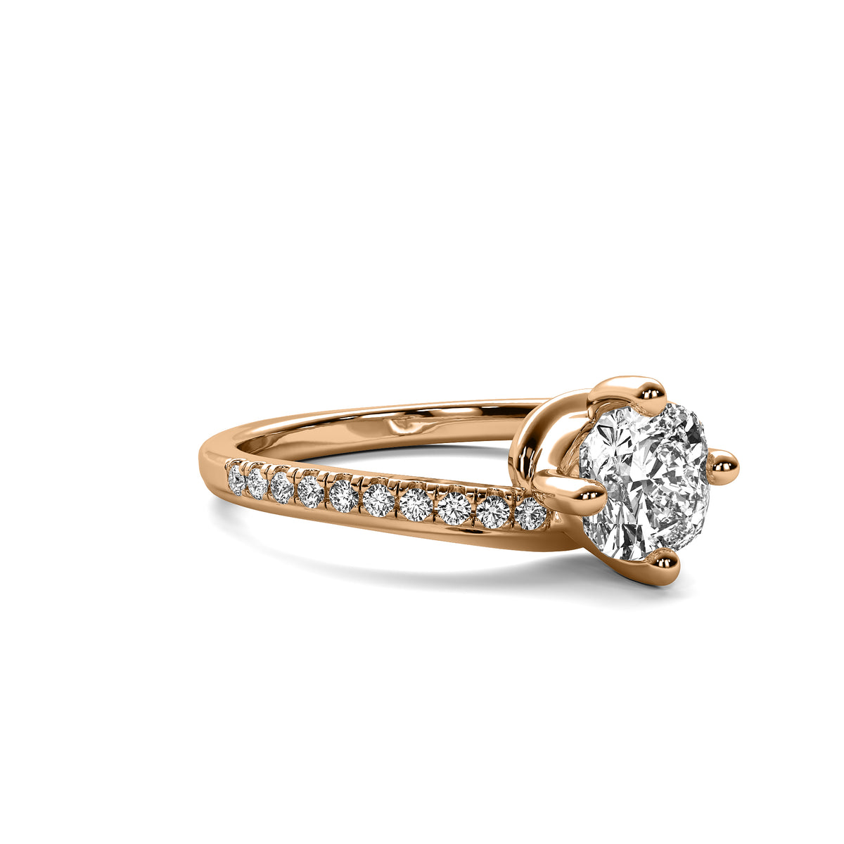 Isla Accent Cushion Diamond Ring