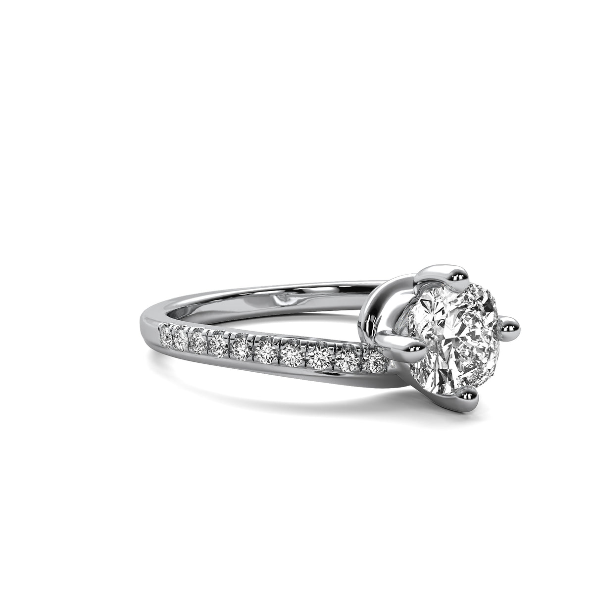 Isla Accent Cushion Diamond Ring