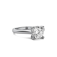 Modern Cushion Solitaire Diamond Ring