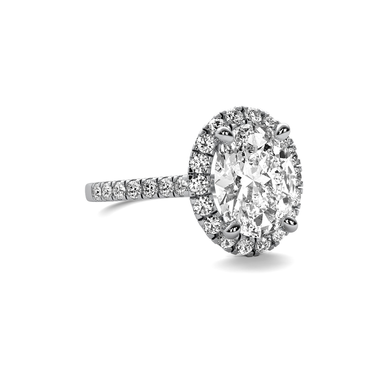 Ava Halo Accent Oval Diamond Ring