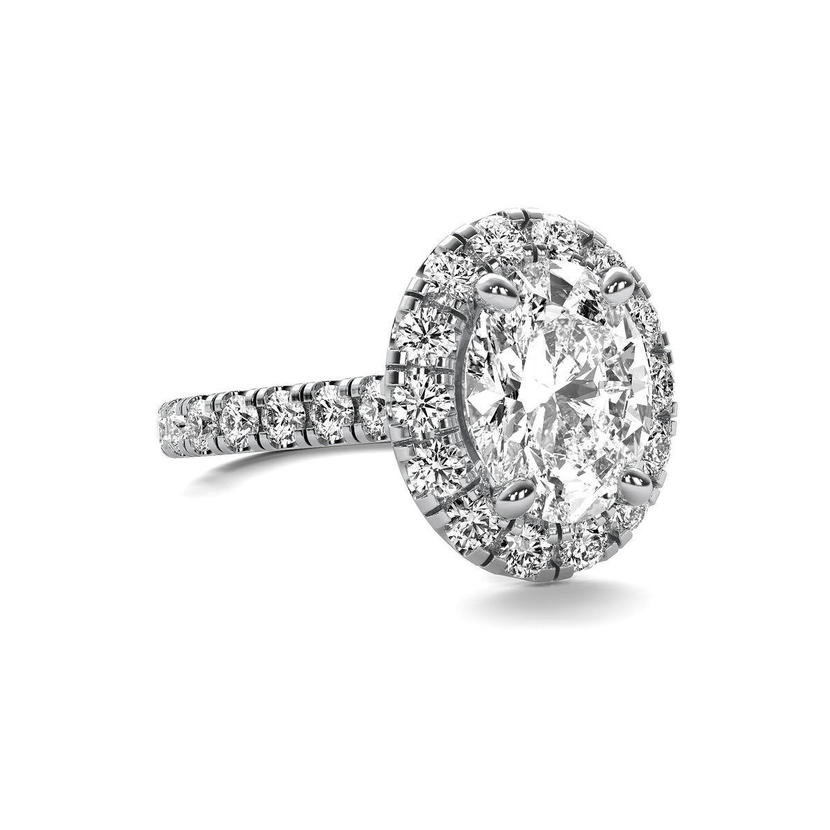 Mia Halo Accent Oval Diamond Ring