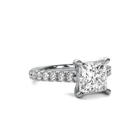 Half Accent Princess Diamond Ring