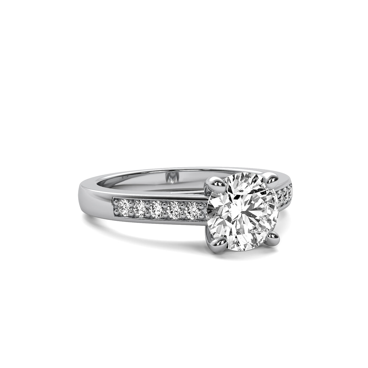 Amara Accent Round Diamond Ring