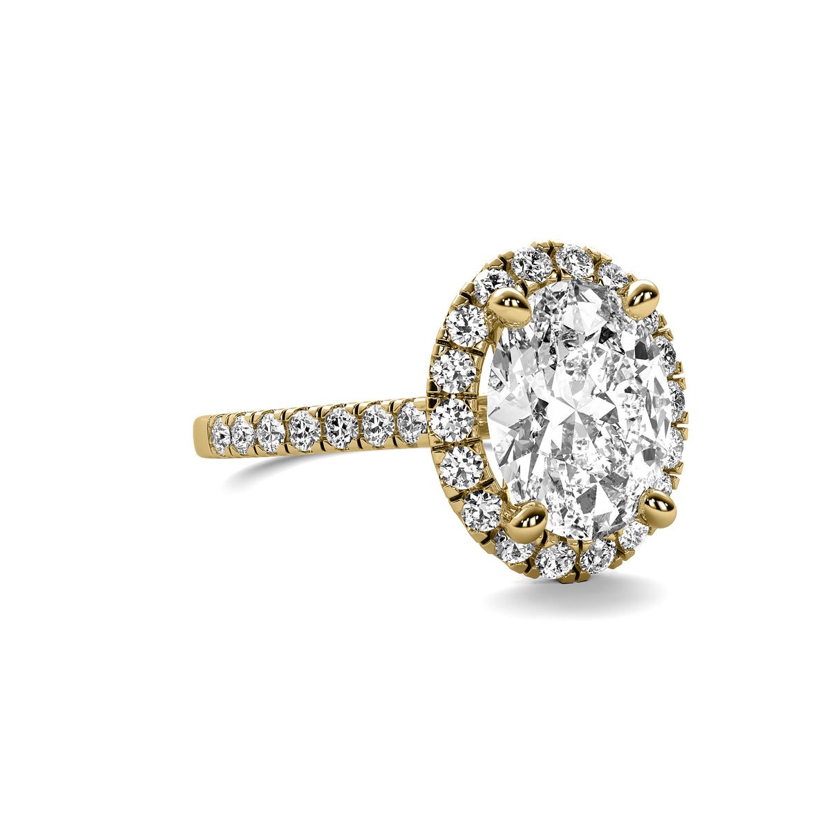 Ava Halo Accent Oval Diamond Ring