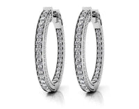 Lyra Diamond Earrings - White Gold