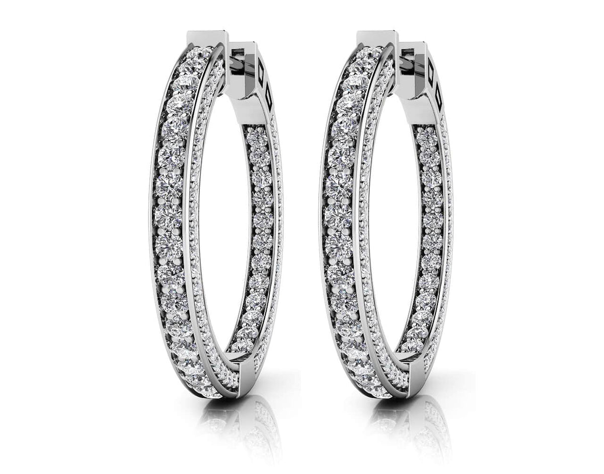 Lyra Diamond Earrings - White Gold