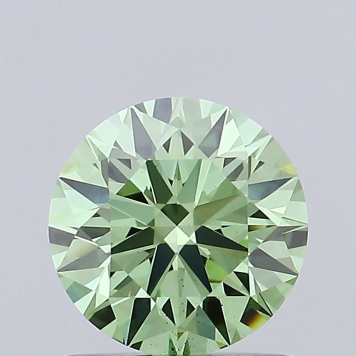 Fancy Vivid Green Round Lab Diamond-KB16-12-D