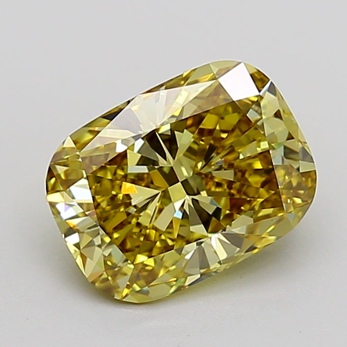 Fancy Intense Yellow Cushion Lab Diamond-A27-15