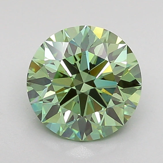 Fancy Vivid Green Round Lab Diamond-KB17-19-A