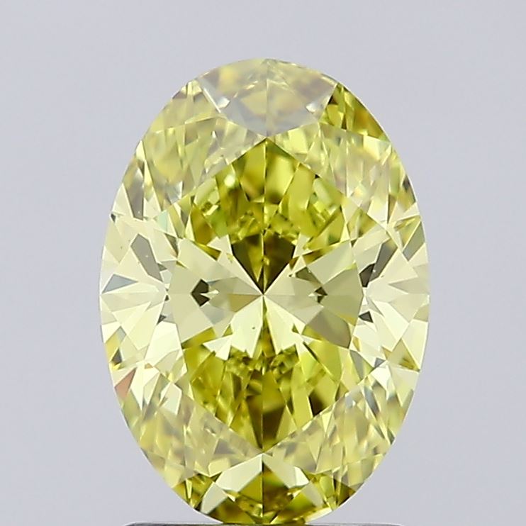 Fancy Intense Yellow Oval Lab Diamond-A19-300