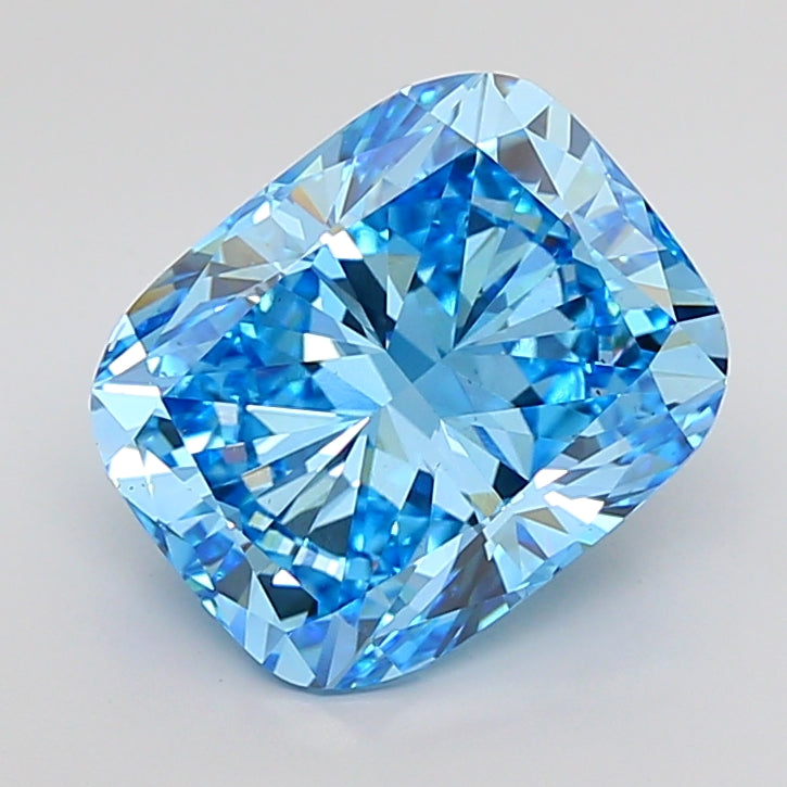 Fancy Vivid Blue Cushion Lab Diamond-KB17-19