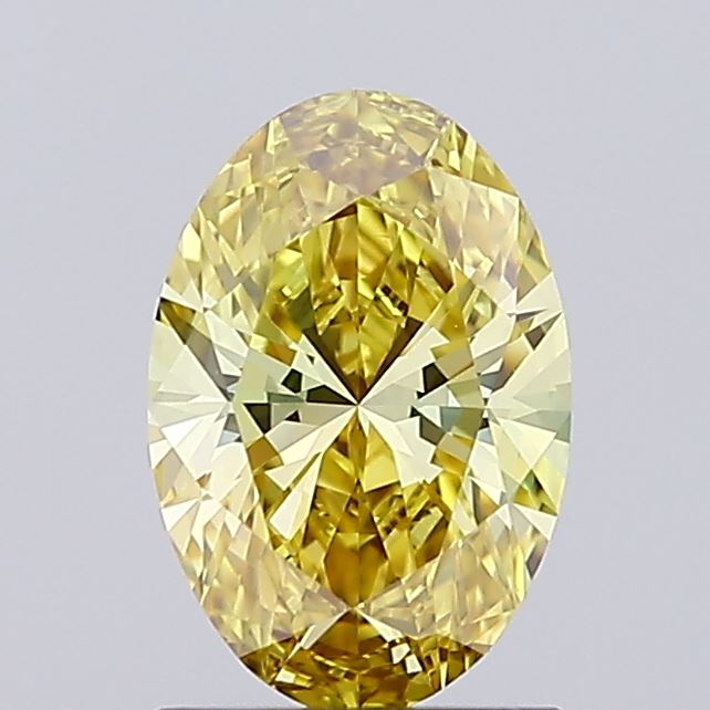 Fancy Intense Yellow Oval Lab Diamond-A19-300-A